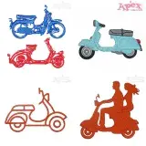 Scooter and Motorbike Embroidery Designs Bundle thumbnail