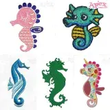 Seahorse Embroidery Designs Bundle thumbnail