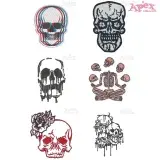 Skull Embroidery Designs Bundle thumbnail