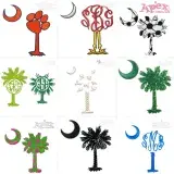 South Carolina Palmetto Palm Tree Embroidery Designs Bundle thumbnail