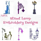 street lamp embroidery design bundle thumbnail