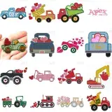 Valentine Hearts Tractor and Truck Embroidery Designs Bundle thumbnail