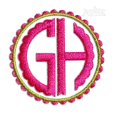 Isla Scallop Monogram Embroidery Font GH