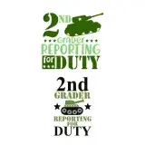 2nd Grader Reporting Duty SVG Cuttable Design