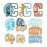 Chiefs School Sports Mascot Spirit Bundle Vector SVG PNG Design All