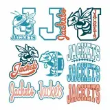 Yellow Jackets School Sports Mascot Spirit Bundle Vector SVG PNG Design All