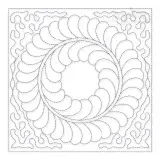 Abstract Flower Wreath Quilt Block Embroidery Design