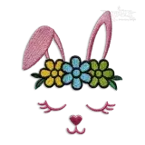 Adorable Floral Bunny Machine Embroidery Designs