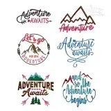 Adventure and Explore Word Art Pack Embroidery Designs Digitized by Apex All