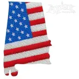 Alabama USA Flag Embroidery Design.
