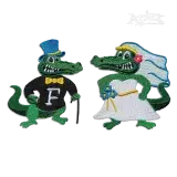 Alligator Wedding Couple Machine Embroidery Design | Apex Digitized