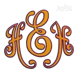 Alsace Monogram Appliqué Embroidery Font - HEH