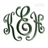 Alsace Monogram Embroidery Font - KEH