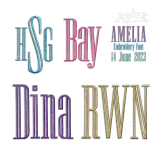 Amelia Machine Embroidery Font By Apex