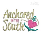 Anchored in the South Beach Machine Embroidery Design