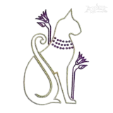Ancient Egyptian Cat Embroidery Designs Digitized by Apex