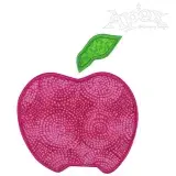 Apple Applique Embroidery Design