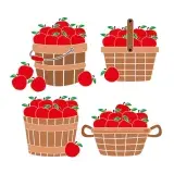 Apple Basket SVG Cuttable Design