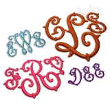 Arabesque Monogram 3D Puff Embroidery Font By Apex Designs