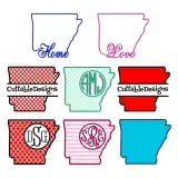 Arkansas Home State Cuttable Designs
