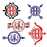 Arrow Monogram Frame Cuttable Designs