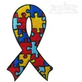 Autism Awareness Ribbon Embroidery Design