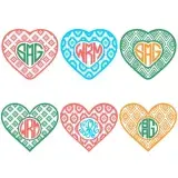 Aztec Print Southwest Heart Cuttable Designs