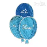 Baby Balloon Boy and Girl Embroidery Design