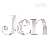 Baby 2-Color Sketch Machine Embroidery Font by Apex