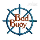 Bad Buoy Ship Wheel Embroidery Designs