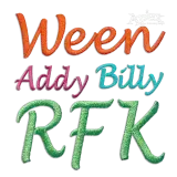 Bahia Script Machine Embroidery Fonts by Apex All