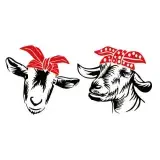 Bandana Goat SVG Cuttable Design