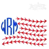 Baseball Bat and Stitches Flag Frames 