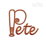 Baseball Machine Embroidery Font Alphabet by Apex Designs Art