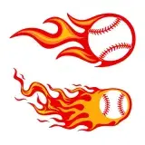 Baseball Flame SVG Cuttable Designs