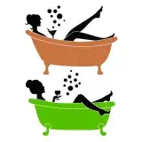 Bathtub Girl SVG Cuttable Design