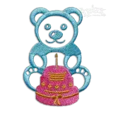 Teddy Bear First Birthday Machine Embroidery Design by Apex
