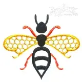 Bee Honey Embroidery Design