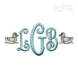 Begonia Monogram Machine Embroidery Font by Apex Designs Alphabet