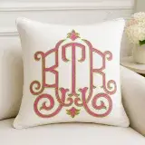 Pineapple Bespoke Pillow Embroidery Monogram Font RSM