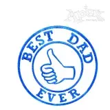 Best Dad Ever Embroidery Design #2