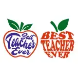 Best Teacher Ever Apple SVG Cuttable Design
