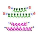 Birthday Mermaid Banner SVG Cuttable Design