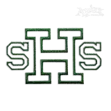 Block Outline Embroidery Font by Apex
