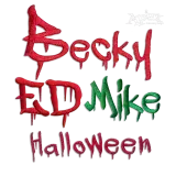 Blood Dripping Halloween Machine Embroidery Font by Apex All