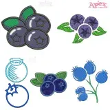Blueberry Embroidery Designs Bundle