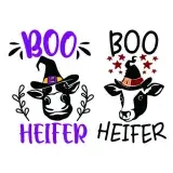 Boo Heifer SVG Cuttable Design