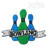 Bowling Logo Embroidery Design