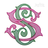 Bresia 2-letter Interlocking Monogram Machine Embroidery by Apex NYE