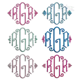 Brigitte Monogram Frame Accents Embroidery Font Digitized by Apex 